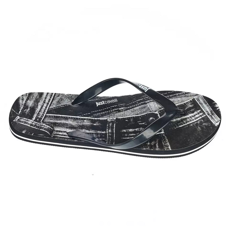 Just Cavalli Black EVA Men Sandal - Comfort Meets Style