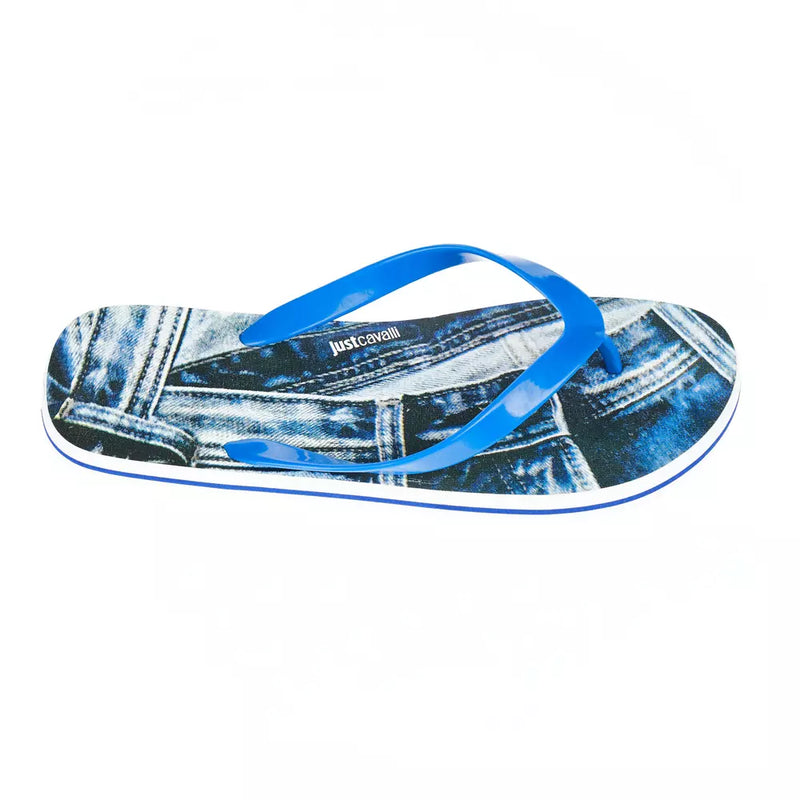 Just Cavalli Light Blue EVA Men Sandal - Stylish Summer Essential
