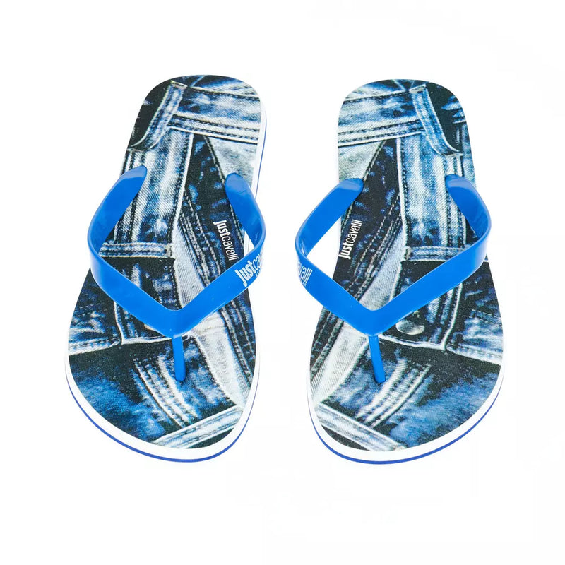 Just Cavalli Light Blue EVA Men Sandal - Stylish Summer Essential