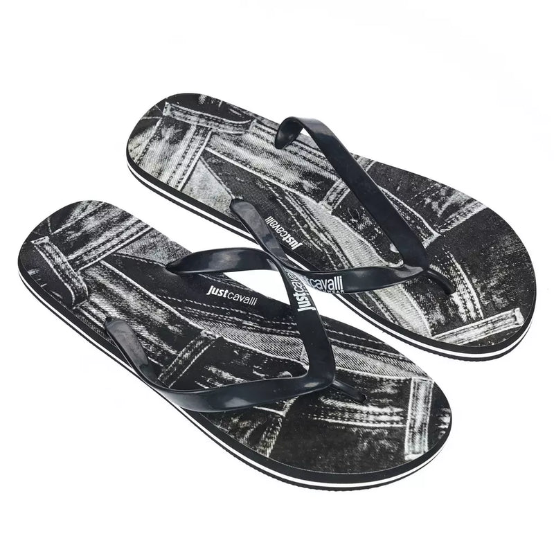 Just Cavalli Black EVA Men Sandal - Comfort Meets Style