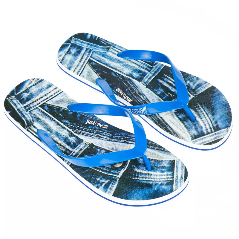 Just Cavalli Light Blue EVA Men Sandal - Stylish Summer Essential