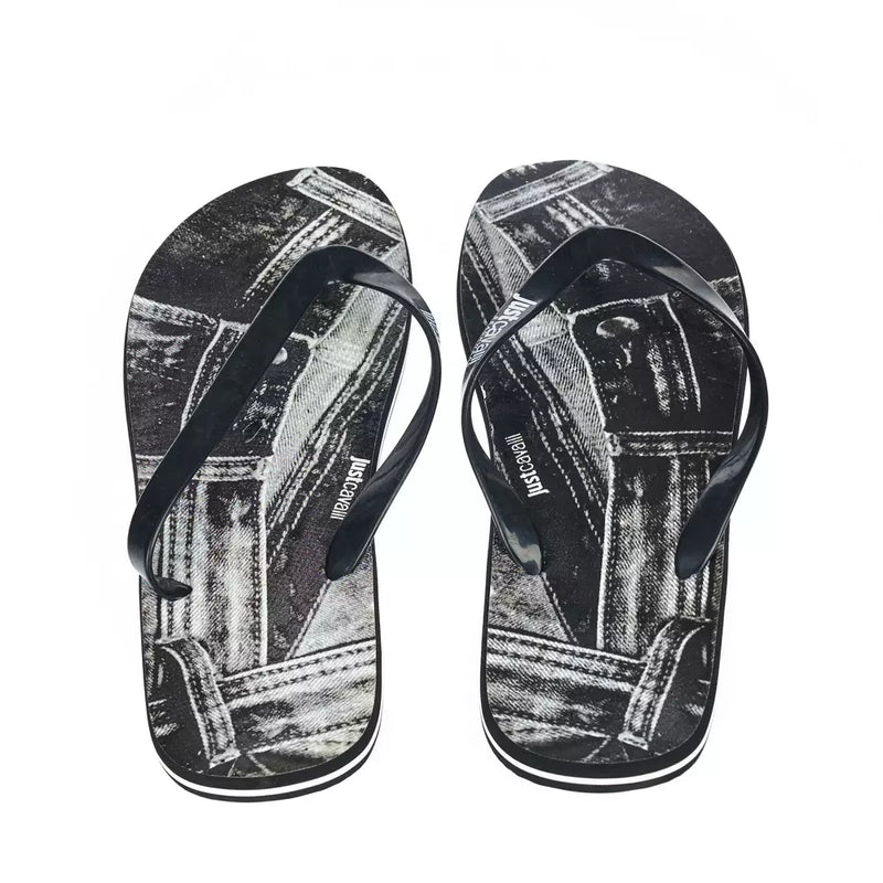 Just Cavalli Black EVA Men Sandal - Comfort Meets Style