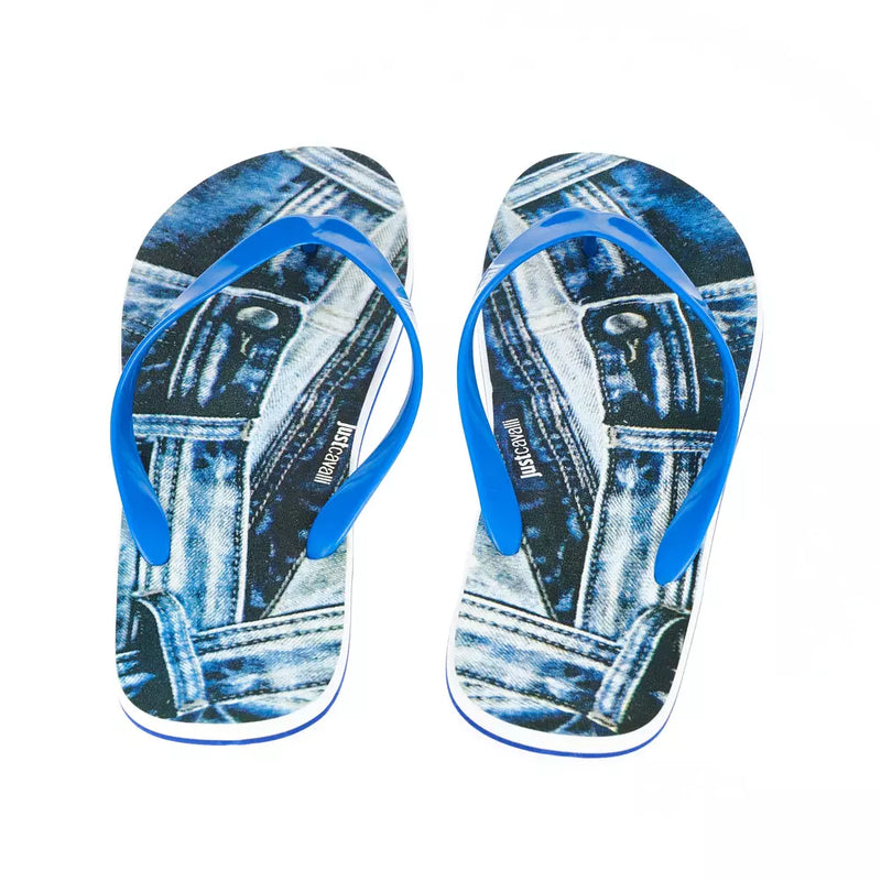 Just Cavalli Light Blue EVA Men Sandal - Stylish Summer Essential