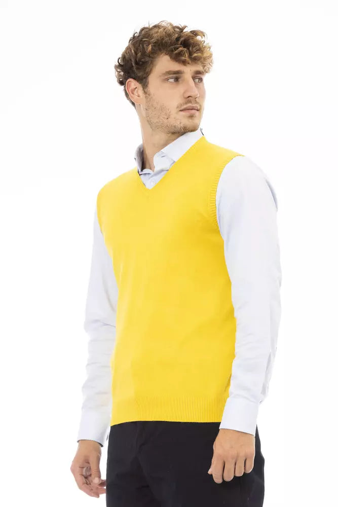 Veste pour homme en viscose jaune Alpha Studio
