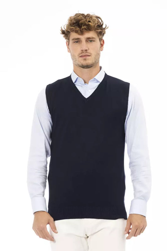 Veste pour homme en viscose bleue Alpha Studio