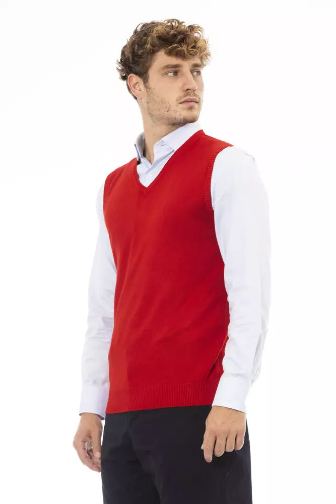 Veste pour homme en viscose rouge Alpha Studio