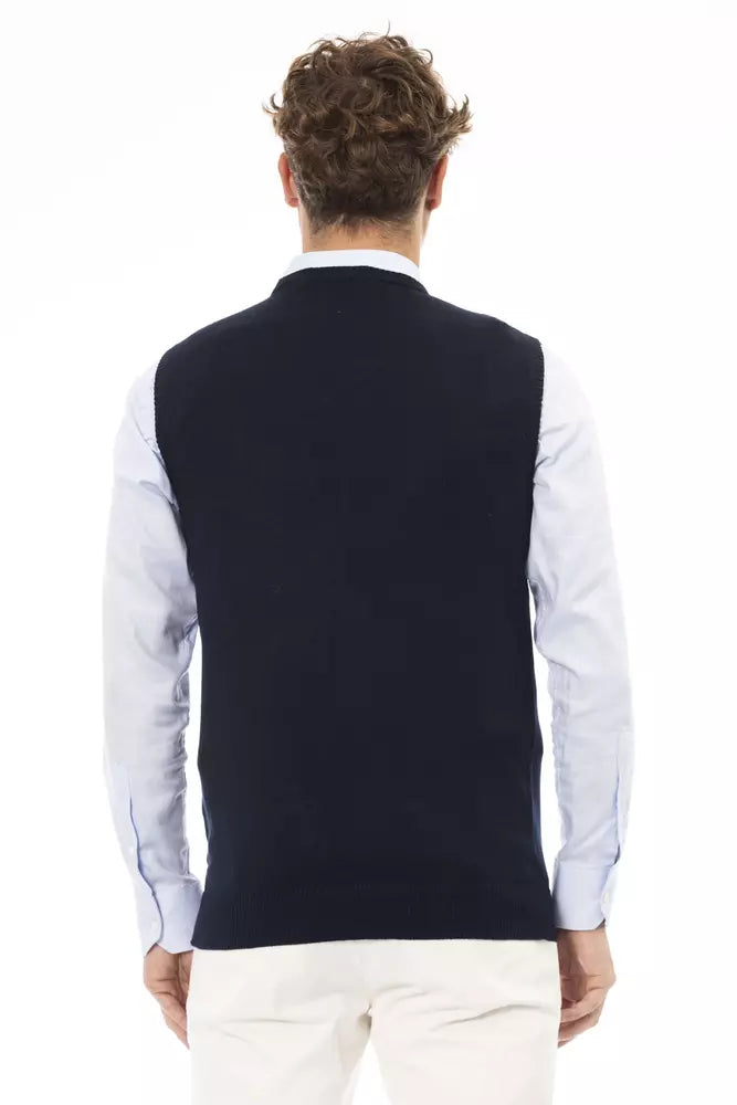 Veste pour homme en viscose bleue Alpha Studio