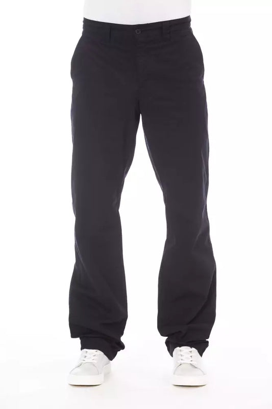 Pantalon Alpha Studio en coton bleu pour homme