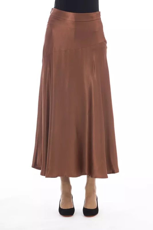 Jupe en viscose marron Alpha Studio pour femme