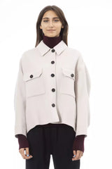 Veste de blazer élégante Alpha Studio en laine blanche