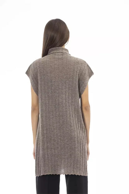 Pull en laine marron pour femme de la marque Alpha Studio