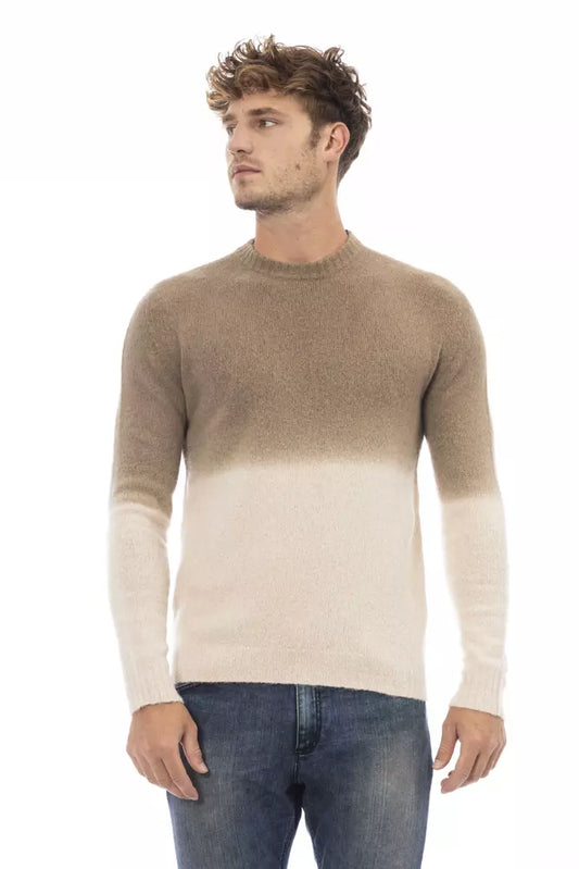 Pull en alpaga beige pour homme Alpha Studio