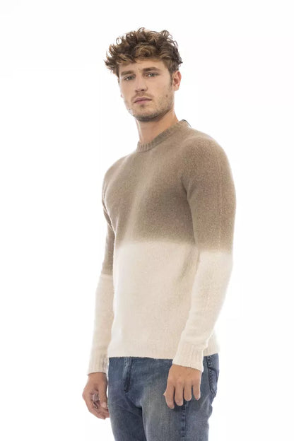 Pull en alpaga beige pour homme Alpha Studio