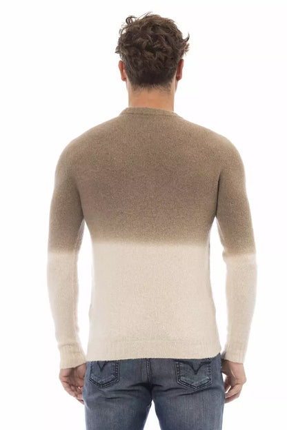 Pull en alpaga beige pour homme Alpha Studio