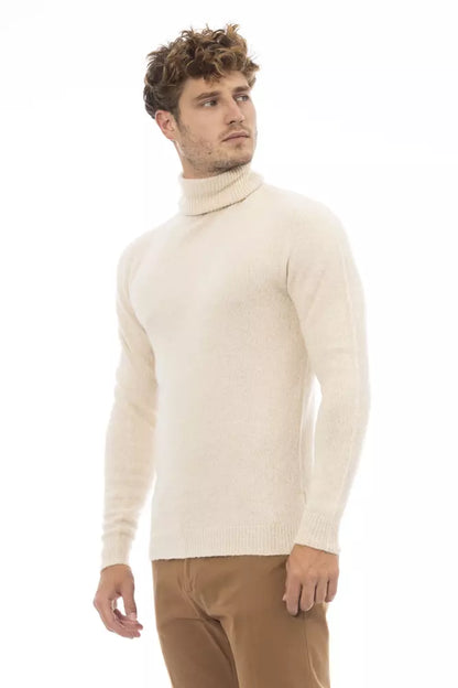 Pull en alpaga beige pour homme Alpha Studio