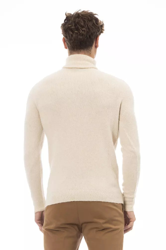 Pull en alpaga beige pour homme Alpha Studio