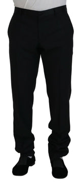 Pantalon-culotte en laine et soie noir Dolce &amp; Gabbana