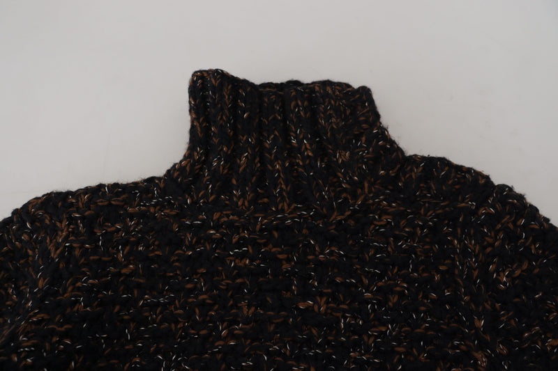 Dolce &amp; Gabbana Bruine Fatto A Mano Turtleneck Pullevertrui