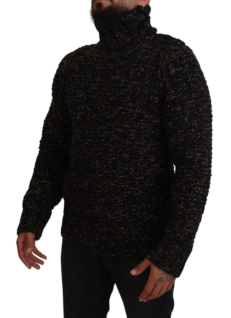 Dolce &amp; Gabbana Bruine Fatto A Mano Turtleneck Pullevertrui