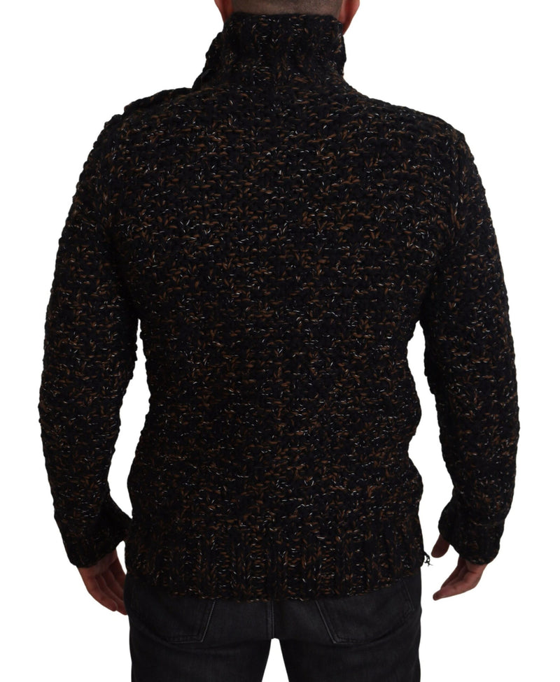 Dolce &amp; Gabbana Bruine Fatto A Mano Turtleneck Pullevertrui