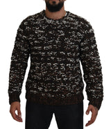 Pull en laine tricotée marron Fatto A Mano de Dolce &amp; Gabbana