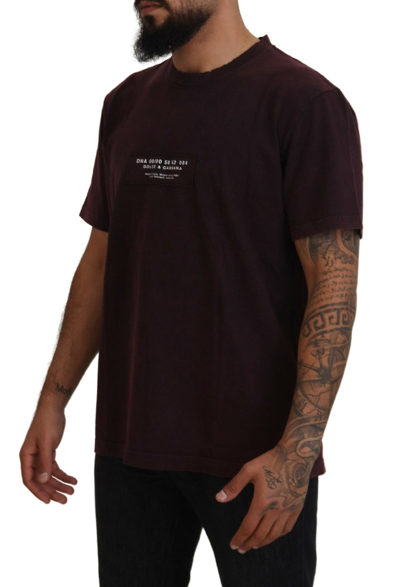 Dolce &amp; Gabbana Bordeaux T-shirt met ronde hals en korte mouwen