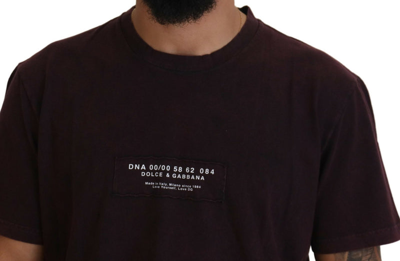 Dolce &amp; Gabbana Bordeaux T-shirt met ronde hals en korte mouwen