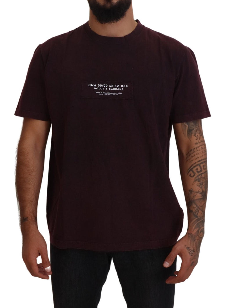 Dolce &amp; Gabbana Bordeaux T-shirt met ronde hals en korte mouwen