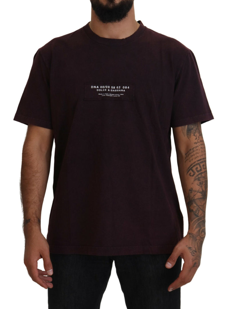 Dolce &amp; Gabbana Bordeaux T-shirt met ronde hals en korte mouwen