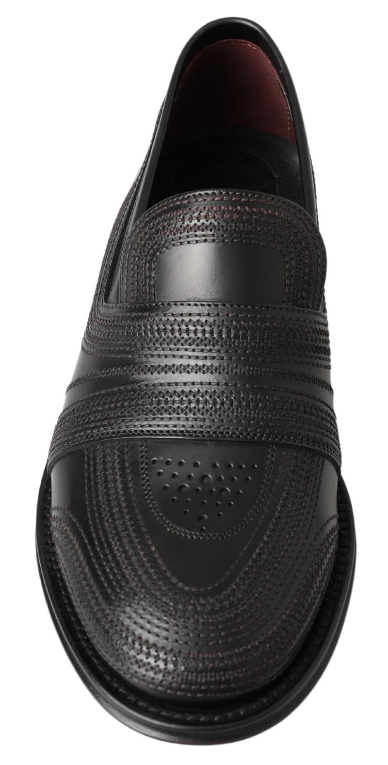 Dolce & Gabbana Black Leather Slipper Loafers for Men