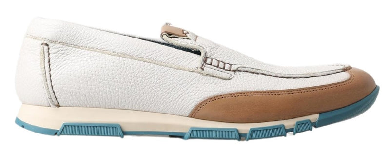 Dolce & Gabbana White Leather Loafers - Elegant Moccasins