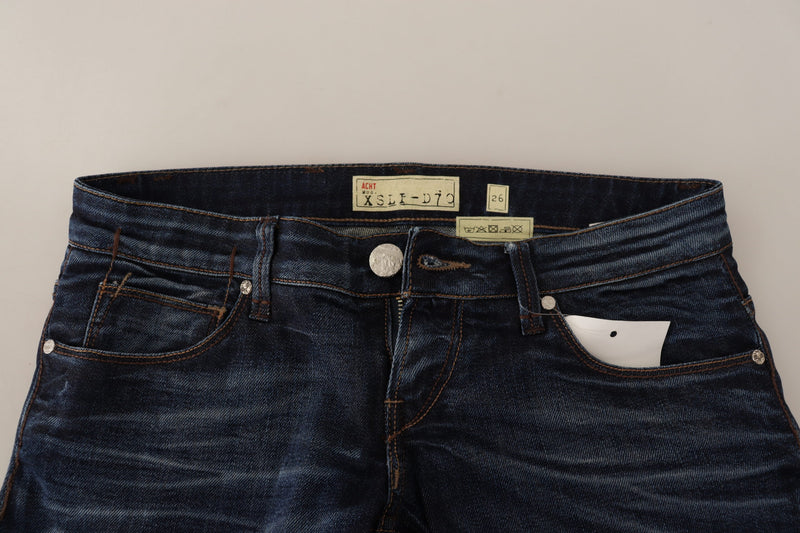 Acht Blue Washed Low Waist Skinny Denim Jeans