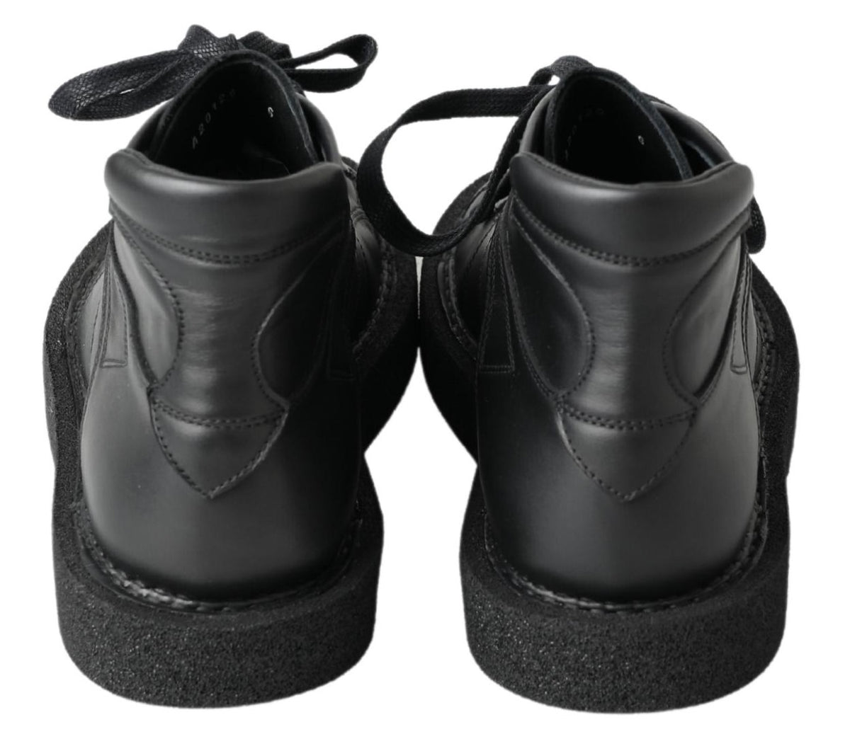 Dolce & Gabbana Black Leather Slip-On Stretch Boots