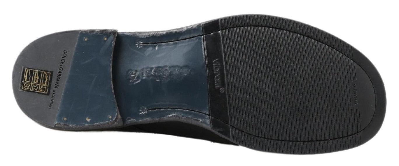 Bottines Perugino en cuir de cheval noir de Dolce & Gabbana