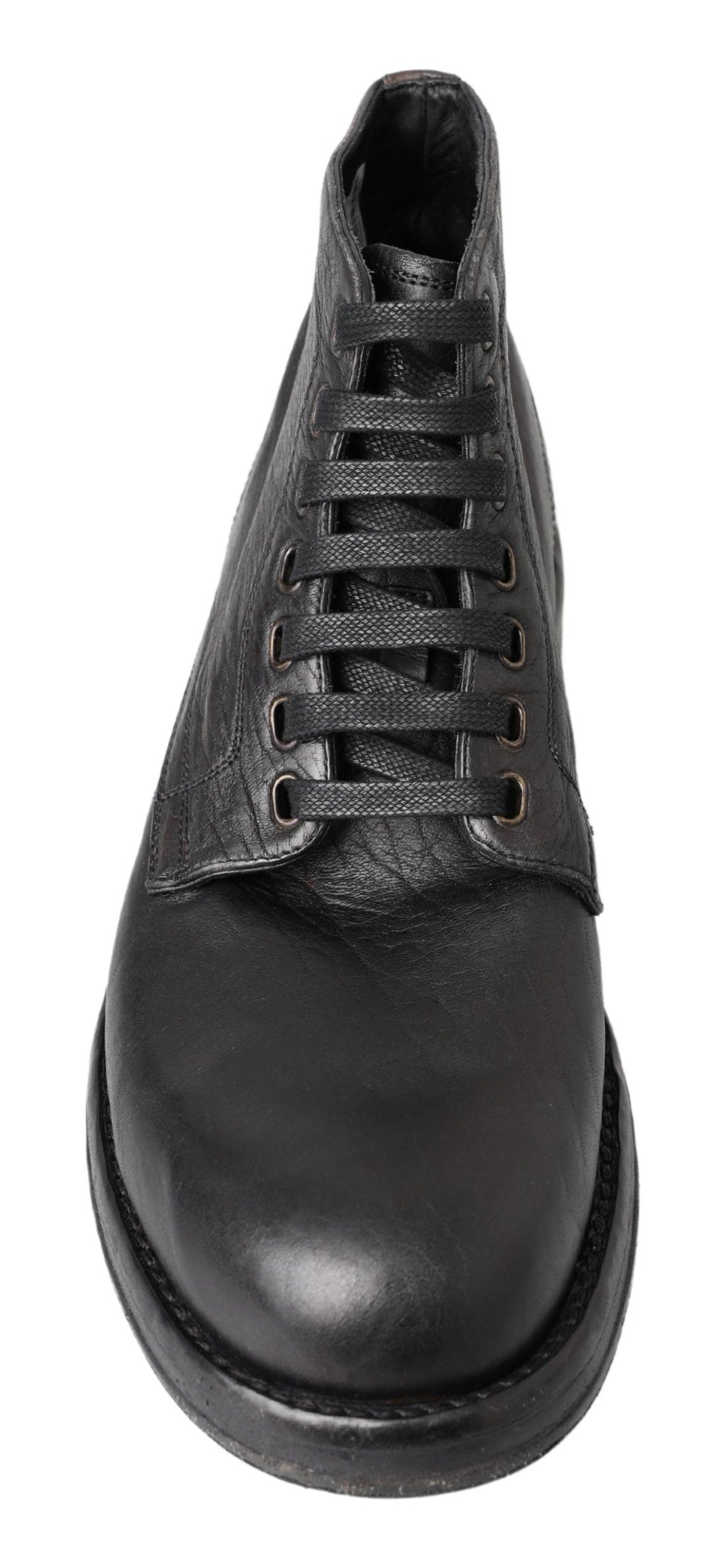 Bottines Perugino en cuir de cheval noir de Dolce & Gabbana