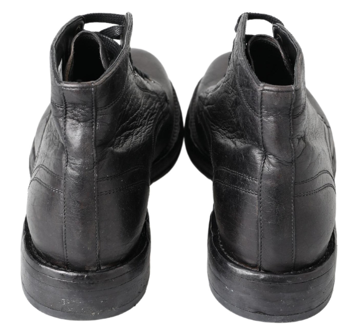 Bottines Perugino en cuir de cheval noir de Dolce & Gabbana