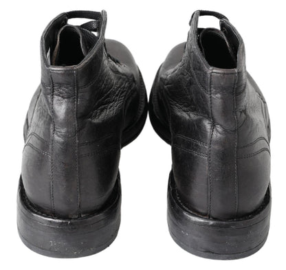 Bottines Perugino en cuir de cheval noir de Dolce & Gabbana