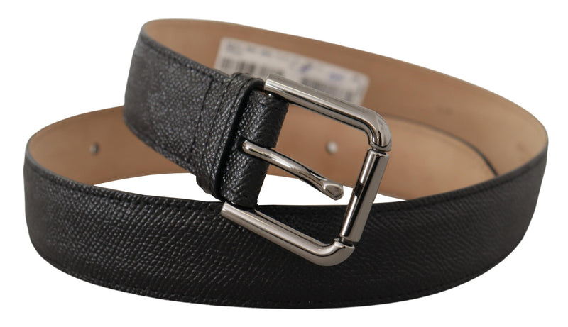 Ceinture Dolce &amp; Gabbana en cuir de veau noir et marron