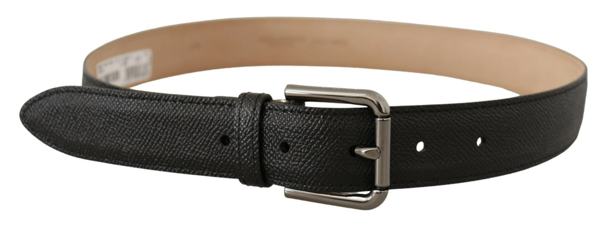 Ceinture Dolce &amp; Gabbana en cuir de veau noir et marron
