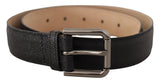 Ceinture Dolce &amp; Gabbana en cuir de veau noir et marron
