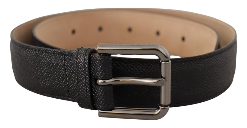 Ceinture Dolce &amp; Gabbana en cuir de veau noir et marron