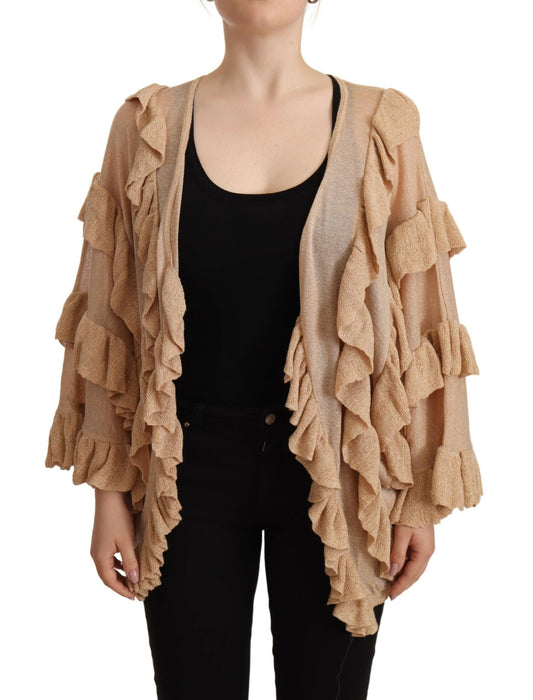 Aniye By Beige Ruffle Lange Mouwen Open Vorm Cardigan Trui