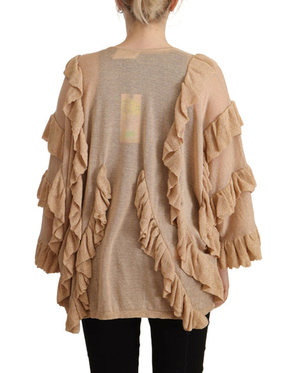 Aniye By Beige Ruffle Lange Mouwen Open Vorm Cardigan Trui
