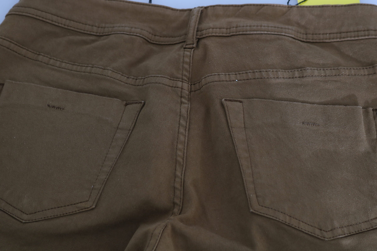 PLEIN SUD Jeans en Denim Slim Fit Marron en Coton