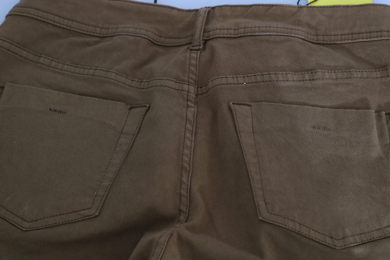 PLEIN SUD Jeans en Denim Slim Fit Marron en Coton
