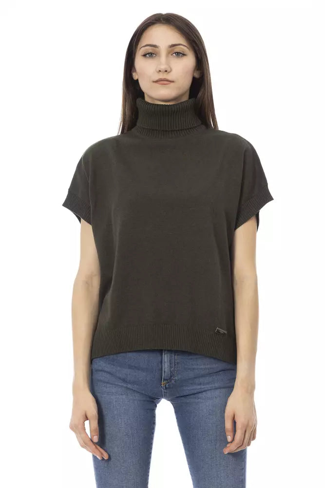 Baldinini Trend Green Wool Women Sweater - Luxe et Élégance