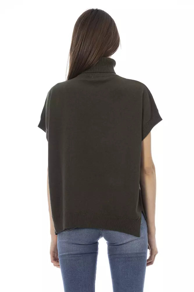 Baldinini Trend Green Wool Women Sweater - Luxe et Élégance