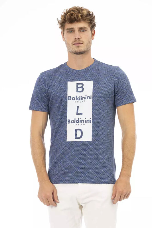 Baldinini Trend Blauw Katoenen Heren T-Shirt