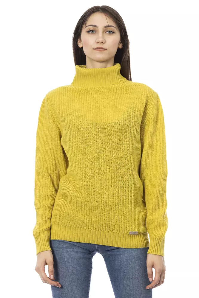 Baldinini Trend Pull Femme Jaune en Laine - Style Luxueux