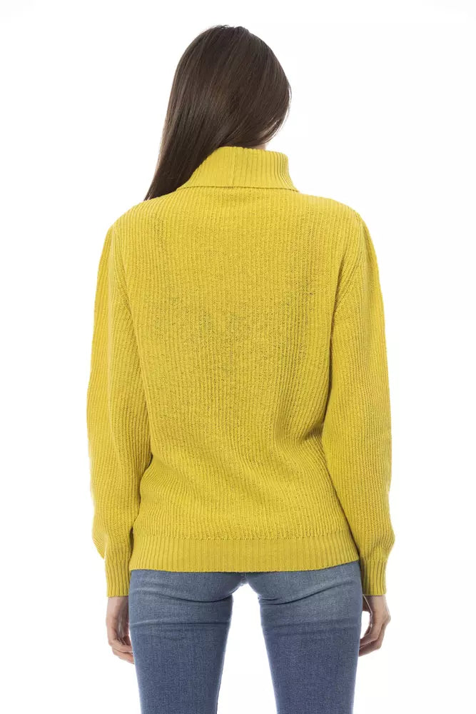 Baldinini Trend Pull Femme Jaune en Laine - Style Luxueux